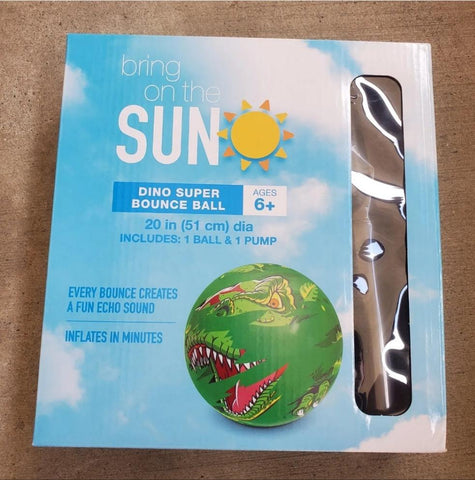 Bring On The Sun Dino super Bounce Ball 20'' Includes Pump