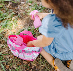 Melissa & Doug Sunny Patch Pretty Petals Pink Tote Set For Kids